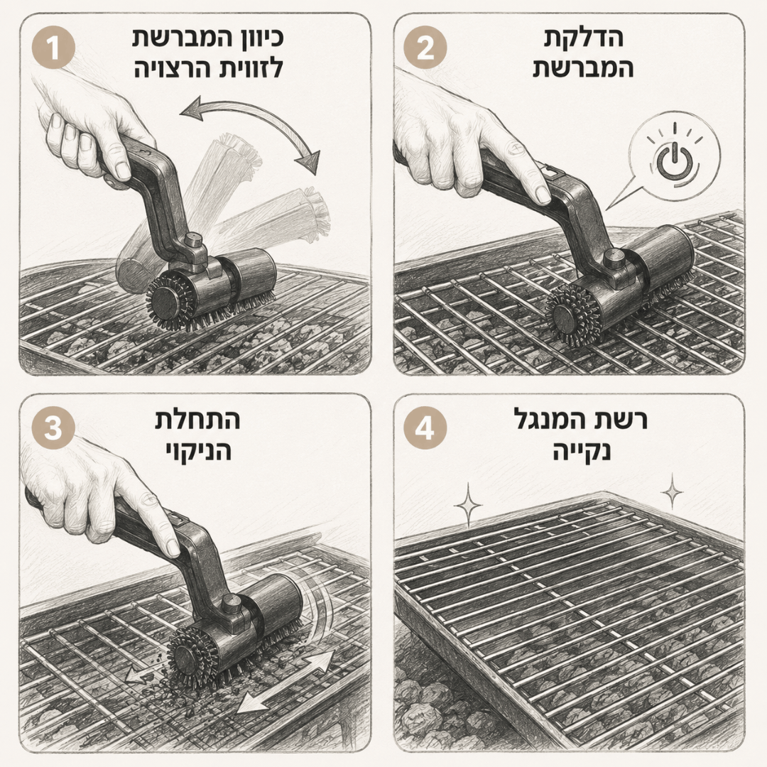 מברשת ניקוי חכמה למנגל