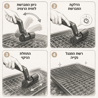 מברשת ניקוי חכמה למנגל